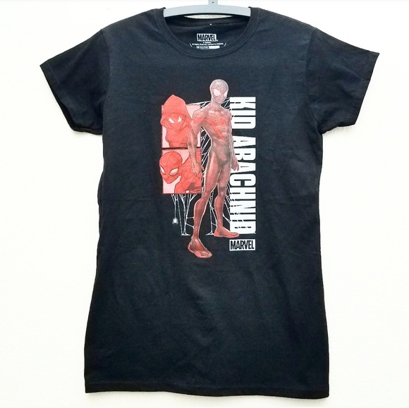 Marvel Tops - Women's Marvel Kid Arachnid Black Tee Shirt